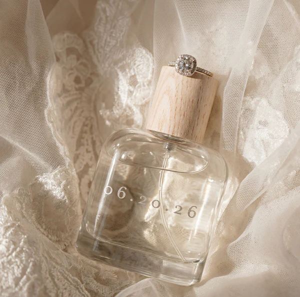 Custom fragrance bottles for a wedding event