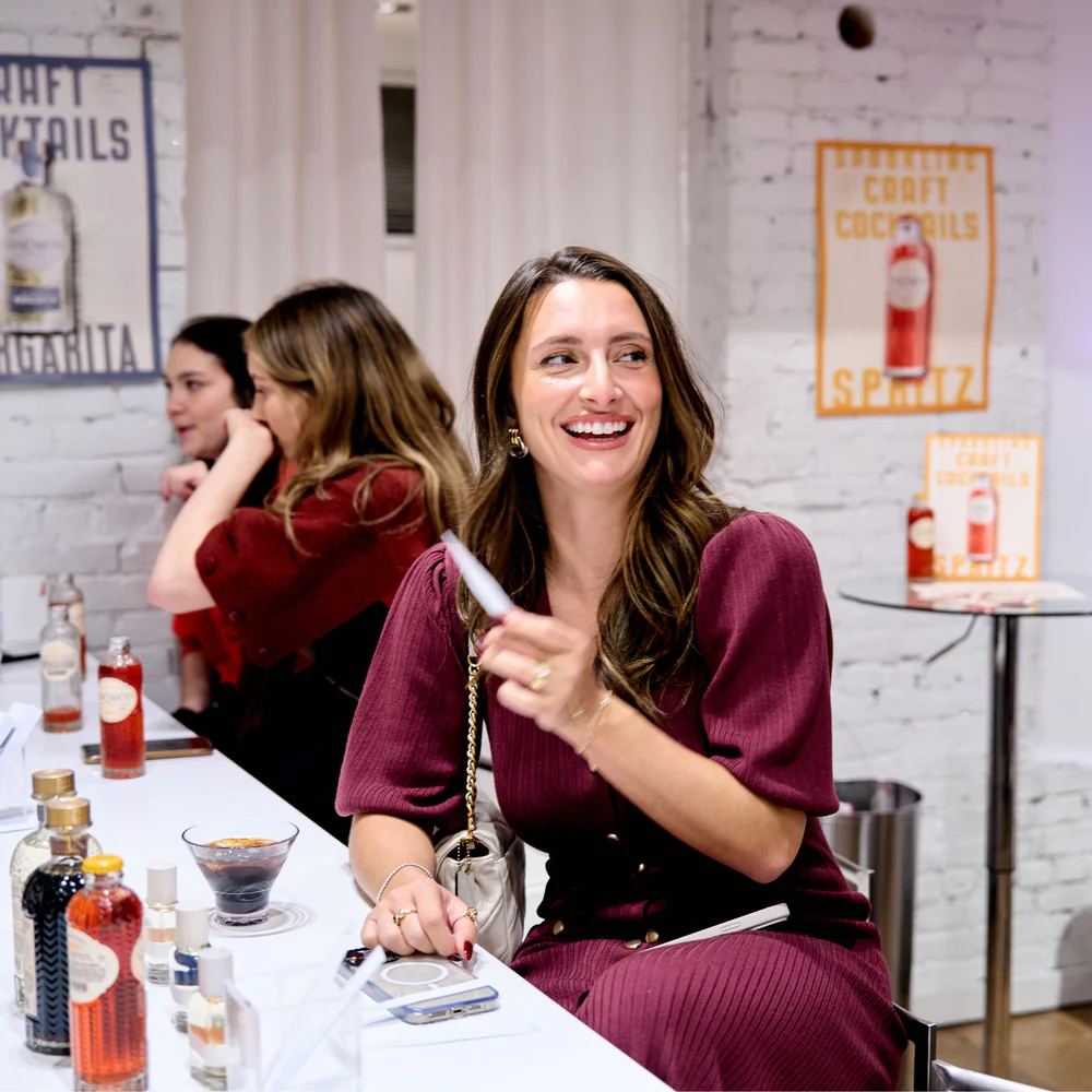 Guests celebrating with custom fragrances